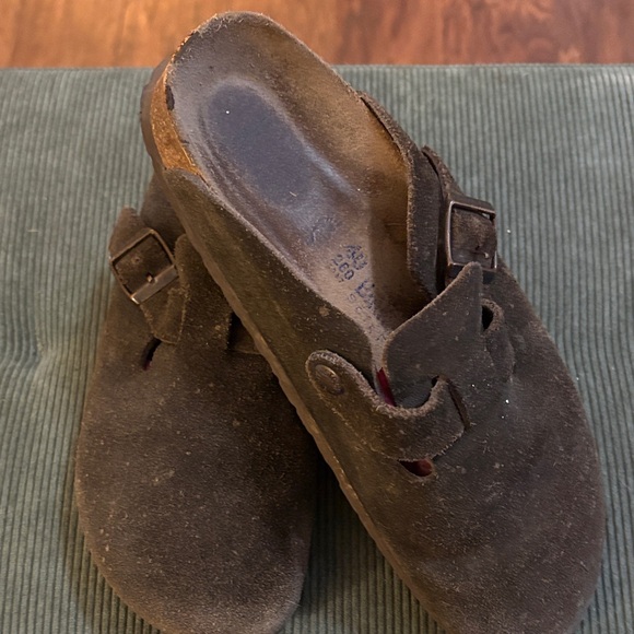 Birkenstock Brown Suede Mules - Picture 1 of 2